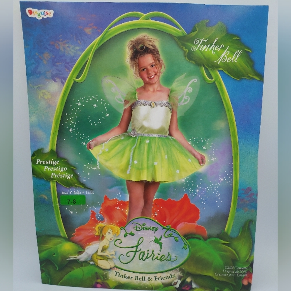 *SHIPS SAME/NEXT DAY!* New Tinker Bell Girls Costume - Size 7-8